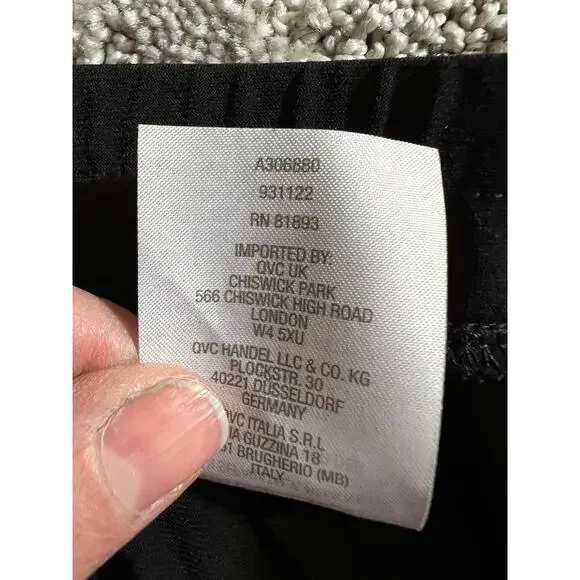 Susan Graver Black Cropped Pants with Side Slits - Picture 11 of 11